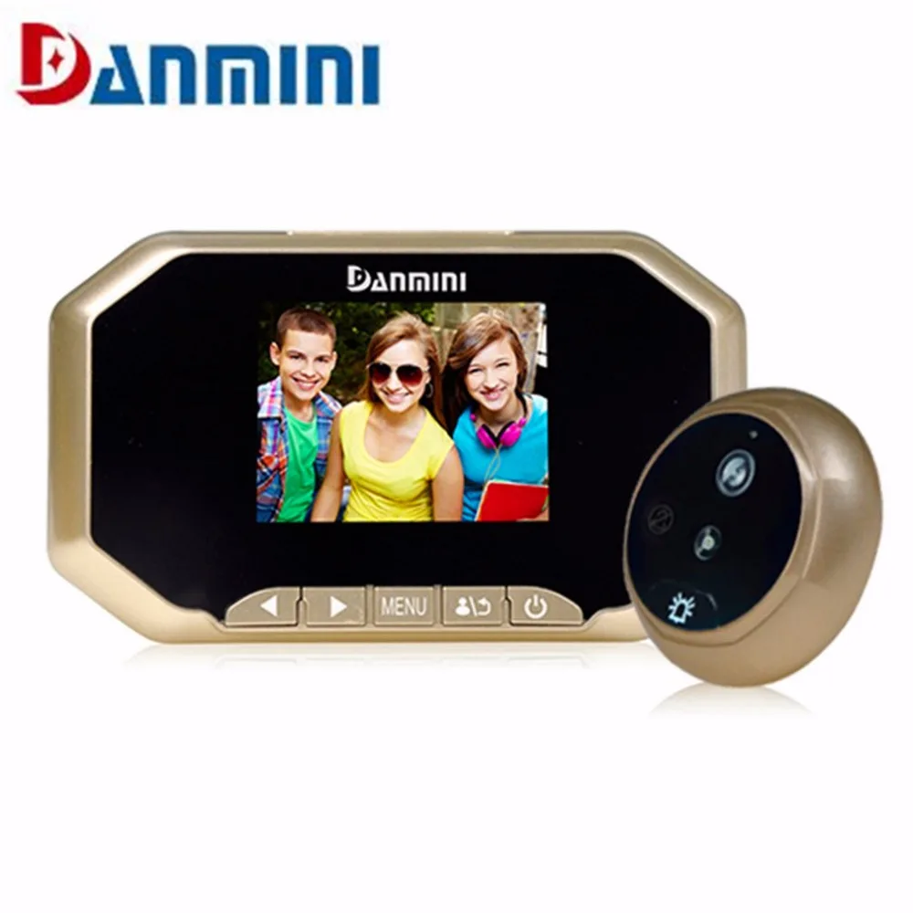 

Original DANMINI 3.0" TFT LCD Color Screen Door Peephole Viewer IR LED Night vision light Doorbell 145 Degrees View Angle System