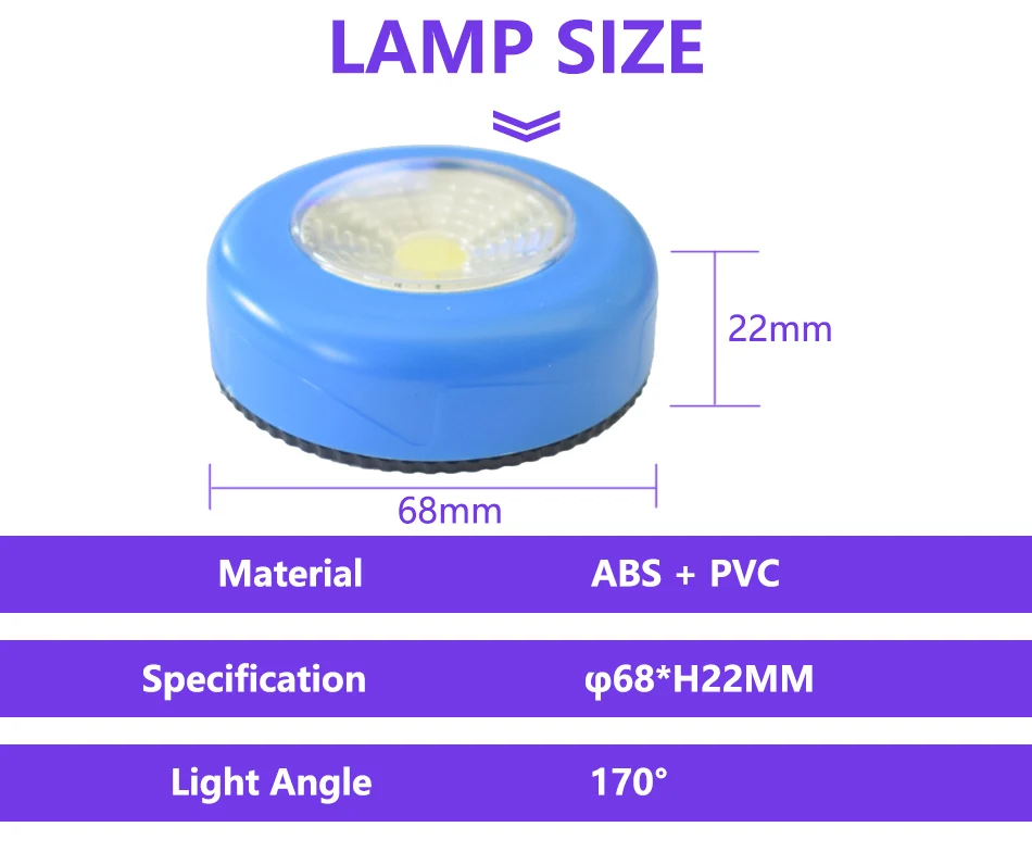 3 Colors COB Touch Light1