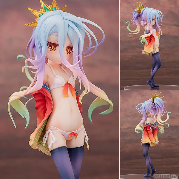 

No Game No Life 20cm scale Siro sexy Girl Shiro cute dolls Garage Kit Dowin Anime Action Figure Toys