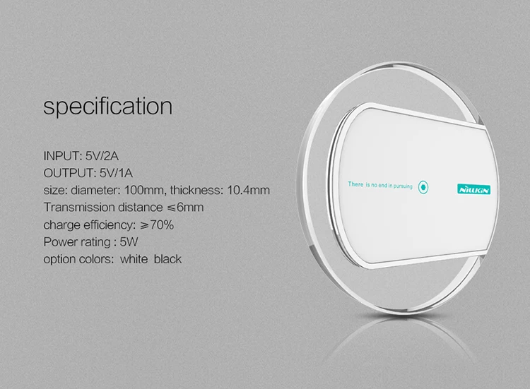 Nillkin Ци Стандартный волшебный диск II Портативный Беспроводной Зарядное устройство площадку для Samsung/Nokia/HTC/Nexus/Iphone+ посылка