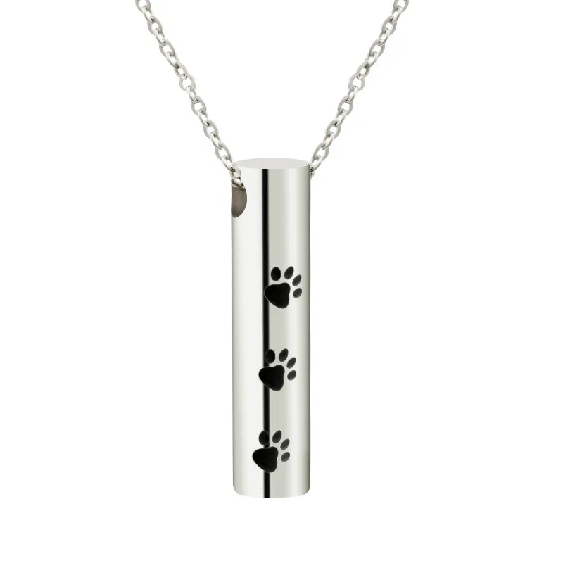 Собака кремации урна ожерелье кулон из нержавеющей стали ожерелье бутылка пепельница мини мемориальные украшения - Окраска металла: UP25100