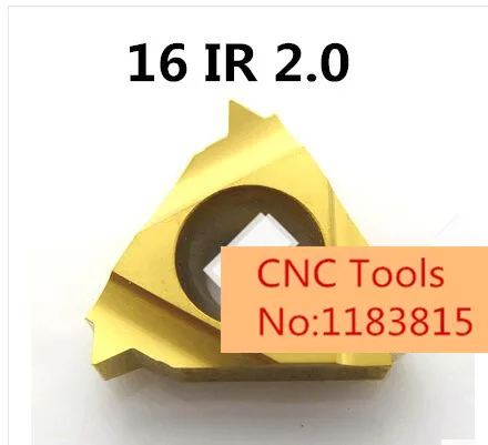 10 шт. 16IR/16NR 2.0ISO внутренние Индексируемые вольфрамокарбидные резьботокарный станок вставки для SNR/SIR резьбовой токарный держатель