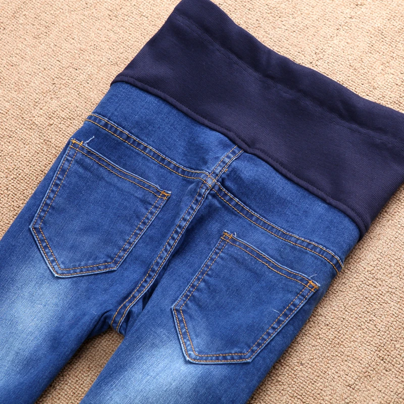 Джинсы для беременных, черные, синие, 2 цвета, брюки с высокой талией, эластичная лента для одежды, джинсы, обтягивающие Стрейчевые штаны
