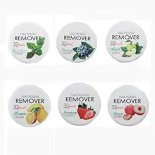 Beauty Non-Toxic Nail Polish Remover 32 Pads Fruit Polish Remover Cotton Tools