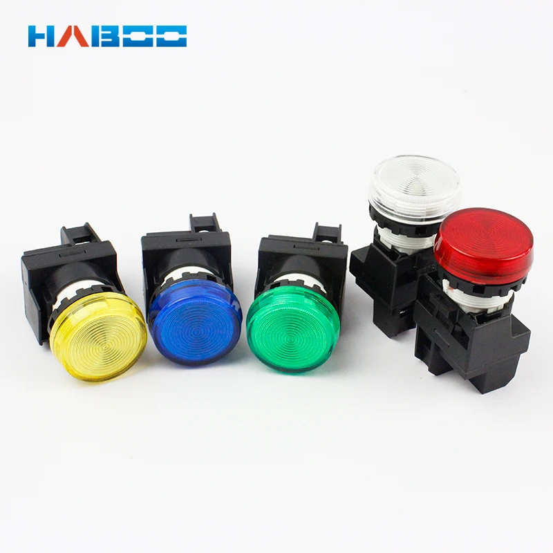 

10pcs/lot 22mm signal indicator lighting ball head,flat had with various color water level indicator IP65 6V 12V 24V 110V 220V
