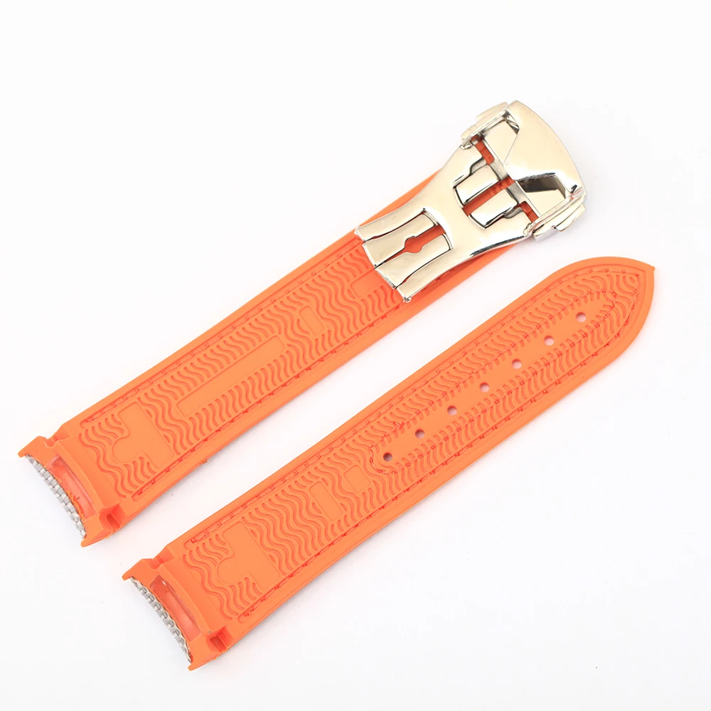 20m 22mm Nylon Rubber Silicone Watch Band for Omega Watch Strap Seamaster Planet Ocean 8900 9900 Orange Black Blue Bracelets