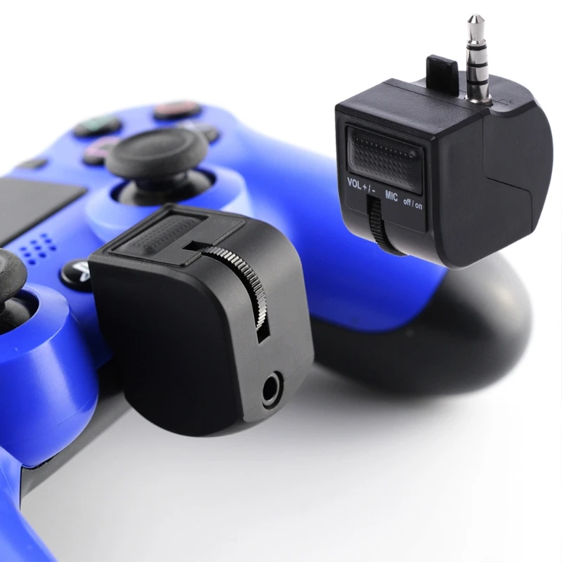 

3.5mm Mini Volume Micphone Mute Control Headset Adapter For PS4 Controller VR-M35