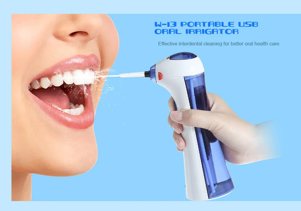 TODO W - 13 120ML Portable USB Oral Irrigator Dental Water Flosser Teeth Cleaning Tools with 2 Jet Tips
