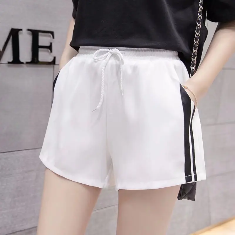 

New Summer Shorts Women Casual Shorts Workout Waistband Skinny Short Women Elastic All-match Loose Solid Soft Cotton Shorts
