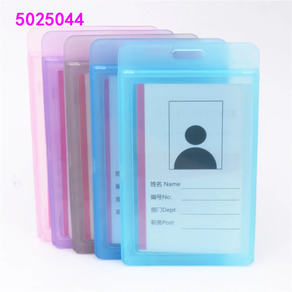 Transparent Plastic Card Sleeve ID Badge Case Clear Bank