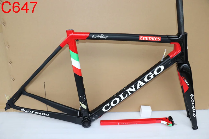 Sale black gold Carbon road frame Colnago C64 bicycle frame size 48 50 52 54 56cm BB386 frameset 12