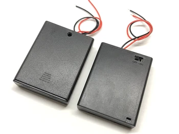 

20pcs/lot MasterFire 2-Wire Cable Connector 4 x 1.5V AAA Black Plastic Battery Case Cover Holder Storage Box