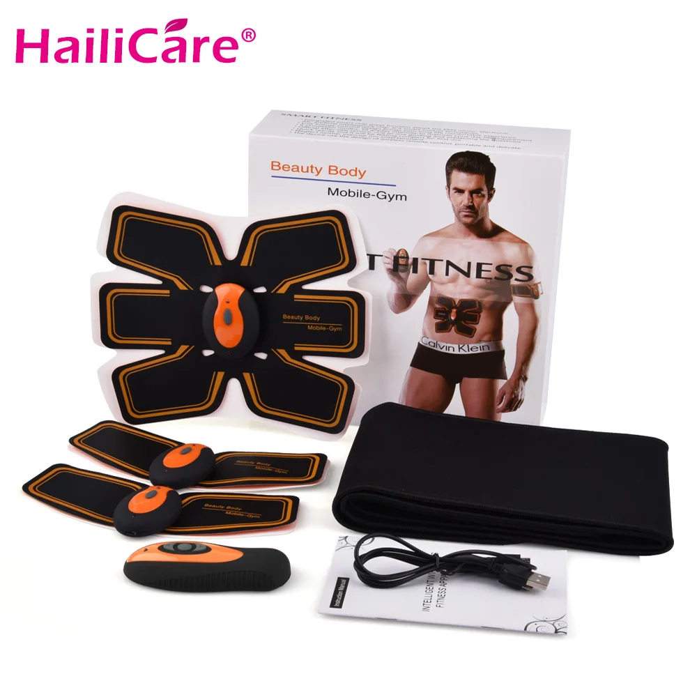 Wireless EMS Slimming Belt - Abdominal Muscle Stimulator, USB Rechargeable Fitness Trainer, Electric Weight Loss Patch, Gel Replacements Included From Slimming Belt - Price 20.36