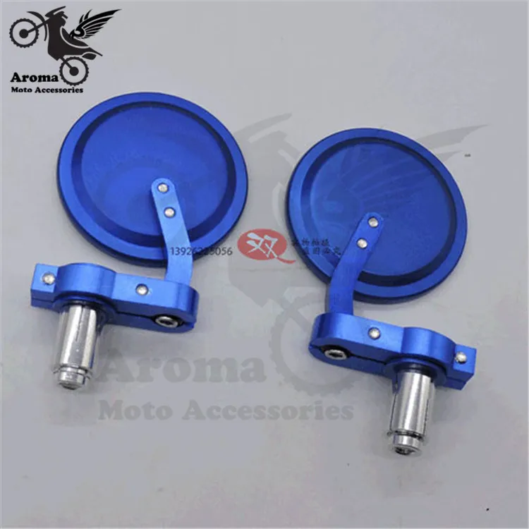 

Professional modification accessories motorbike rearview mirror colorful blue red gold motocross handlebar end mirror moto parts