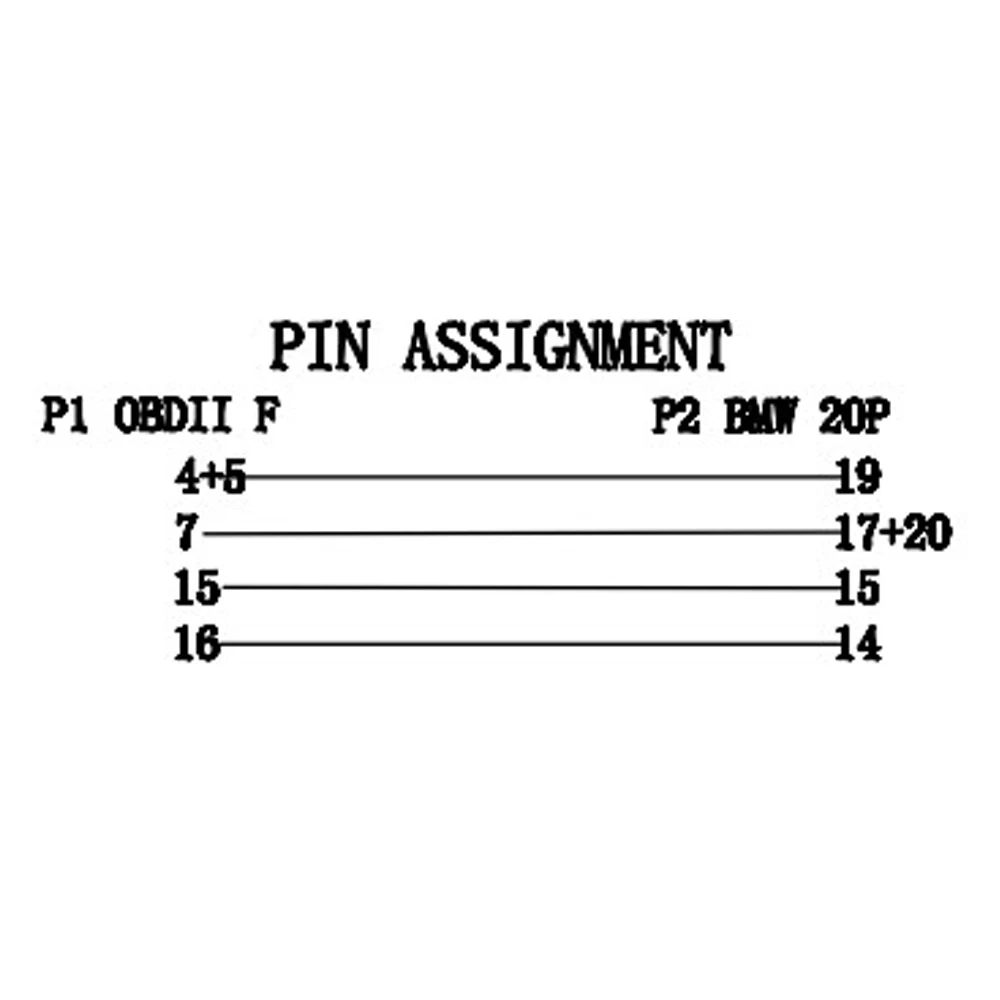 Протокол для интерфейса bmw USB OBD2 INPA Ediabas K+ D CAN& 20 pin to 16pin OBD 2 Кабельный адаптер в 2 линиях K и D-Can magistral