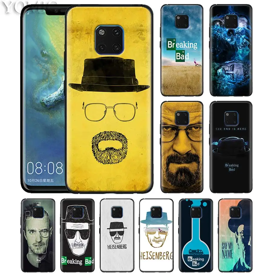 

breaking bad heisenberg Black Silicone Case for Huawei Mate 20 Lite 10 20 Pro P20 P30 Lite P Smart Plus Y9 2019 Cover