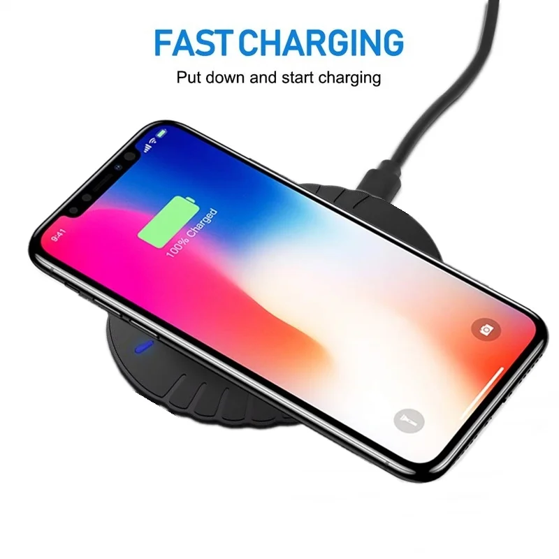 العالمي 5 W تشى اللاسلكية شاحن آيفون X 8 Xiaomi الهاتف المحمول شاحن لا سلكي لسامسونج S10 S9 S8 Carregador