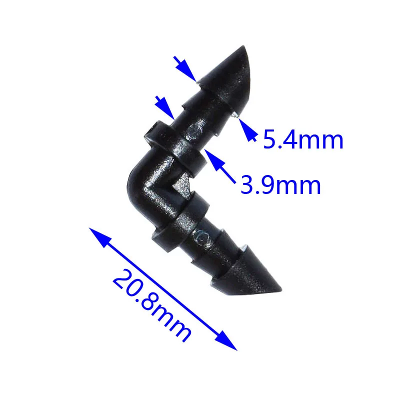 Орошение 1/4 дюймов шланг Колено 90 градусов колено 4/7 шланг ремонтный адаптер система орошения фитинги 30 шт