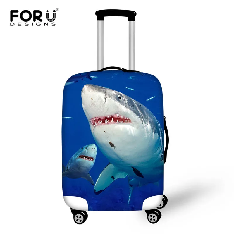 

FORUDESIGNS Shark Dinosaur Travel Luggage Suitcase Protective Cover Trolley Baggage Bag Cover Thick Elastic Case For Suitcase