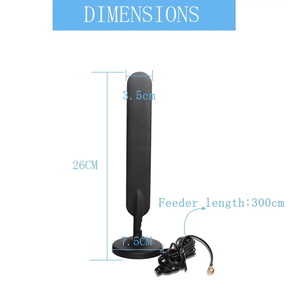 3g/4G/LTE 10dBi всенаправленный Универсальный клинок антенна(антенна+ база) для huawei B593, B525, E5186, B715