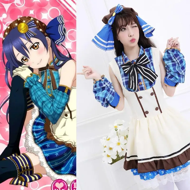 Coffee shop working uniform font b cosplay b font costume Japanese font b anime b font