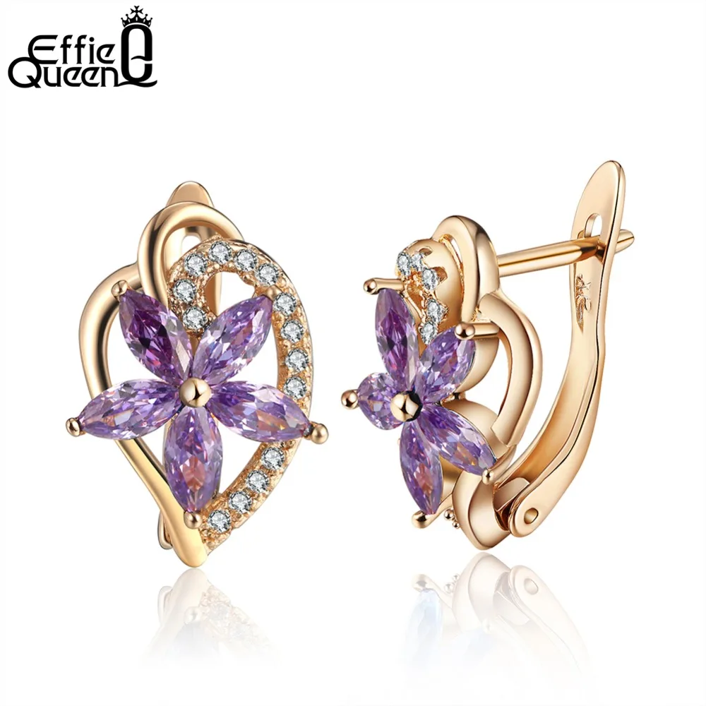 

Effie Queen 1pcs New Fashion Stud Jewelry Hot Sale Love Heart Austrian Zircon Earrings For Woman Accessories Best Gift DDE57-P