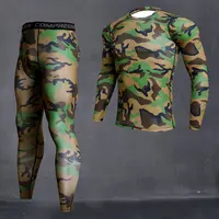 Men's Camouflage Thermal underwear set Long johns winter Thermal underwear Base layer Men Sports Compression Long sleeve shirts 5