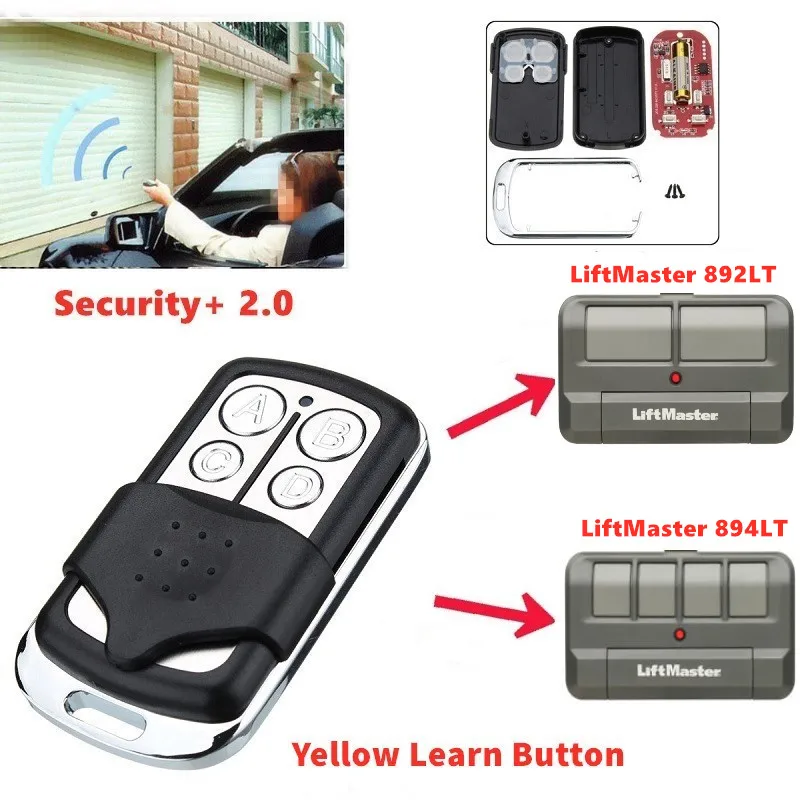 

FOR LiftMaster 892LT LiftMaster 894LT Garage Door Opener Remote Transmitter Security+ 2.0