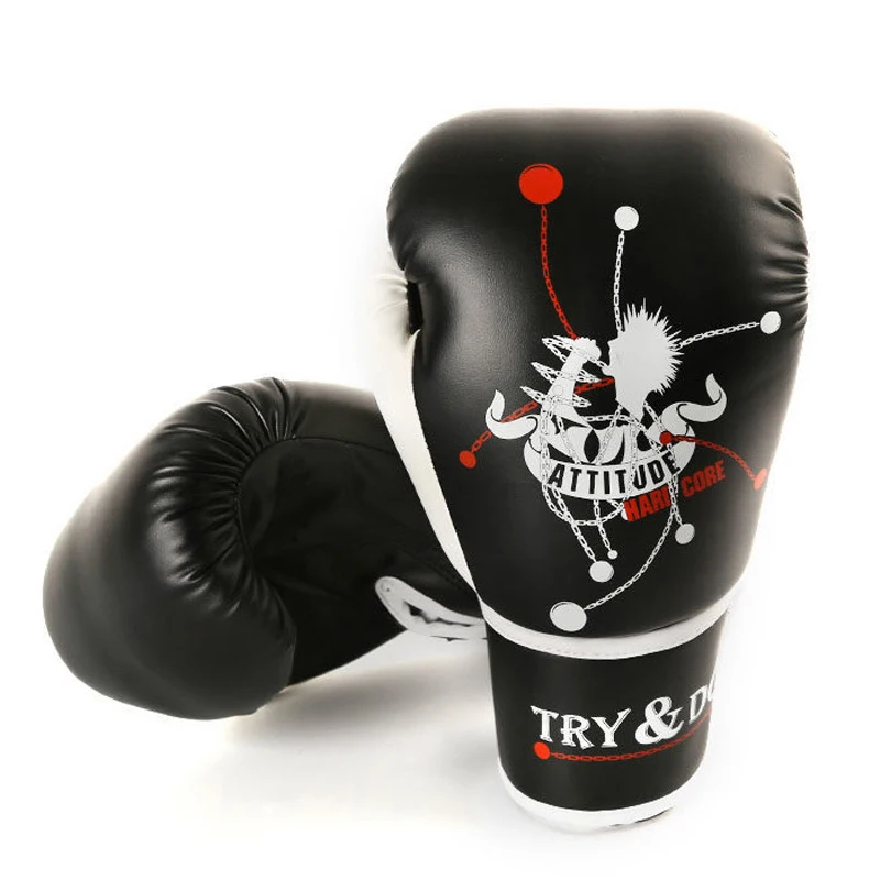 

10OZ; 12OZ MUAY THAI PU LEATHER BOXING GLOVES FOR MEN WOMEN TRAINING IN MMA GRANT BOX