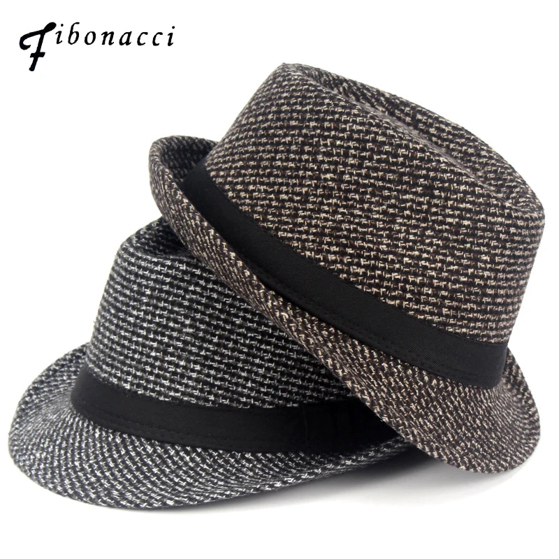 Fibonacci 2017 New Fedoras Fashion knitting Dot Jazz Small Fedora Hat