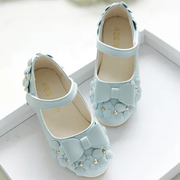 

Summer Children Princess Sandals Kids Fashion Pretty Bowknot Shoes Girls Leather Pure Color Skid Resistance Princess Shoes