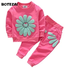 Г. Комплекты одежды для девочек г. Весенне-Осенняя детская одежда с рисунком подсолнуха хлопковые повседневные спортивные костюмы, детская одежда спортивный костюм