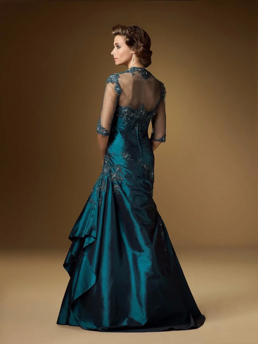 Stunning Beautiful 2017 Mother Bride Dress Lace Jacket Taffeta Stunning Beautiful 2017 Mother Bride Dress Lace Jacket Taffeta Wedding Party Teal Ruched Formal Gowns In Of The Dresses From Weddings