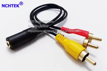 

NCHTEK 3.5MM Female Jack to 3 RCA Male Audio Video AV Adapter Cord Cable About 25CM/Free Shipping/10PCS