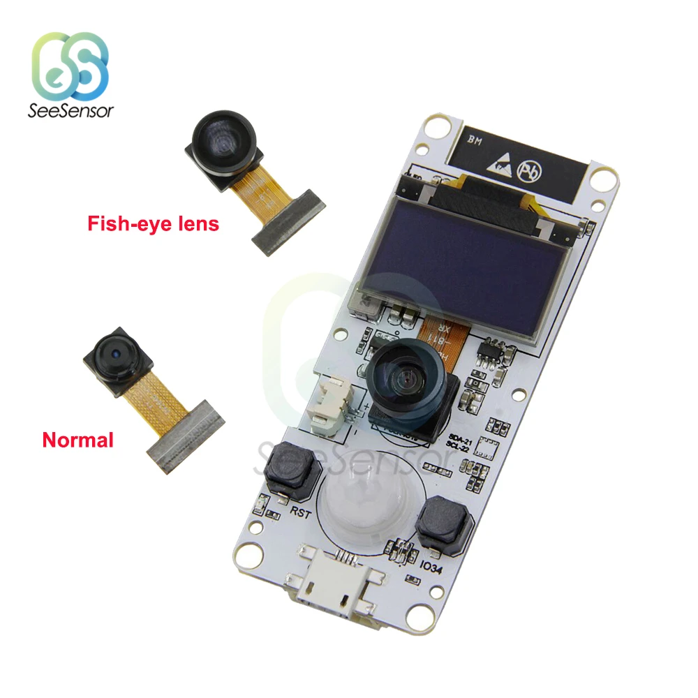 

T-Camera ESP32 WROVER & PSRAM Camera Module ESP32-WROVER-B OV2640 Camera Module 0.96 OLED