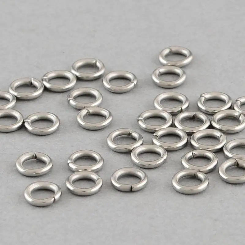 4000pcs 8x1mm 304 Stainless Steel Closed but not Soldering Jump Rings