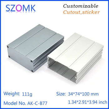 

4pcs Customizing aluminum box pcb enclosure Project box aluminum partial powder coating look electrical component enclosure
