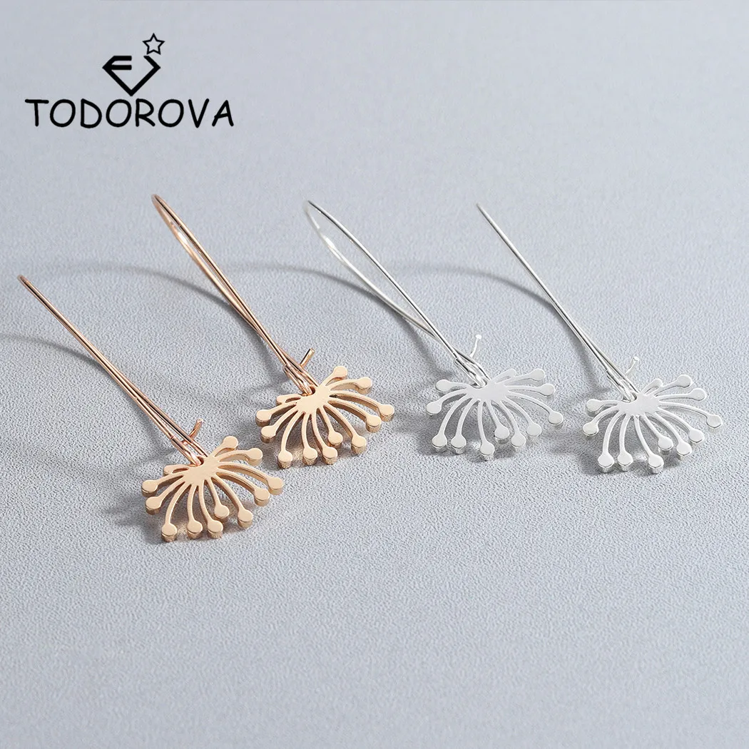 

Todorova Geometric Dangle Drop Earrings Dandelion Flower Earrings for Women Wedding Jewelry Ear Accessories