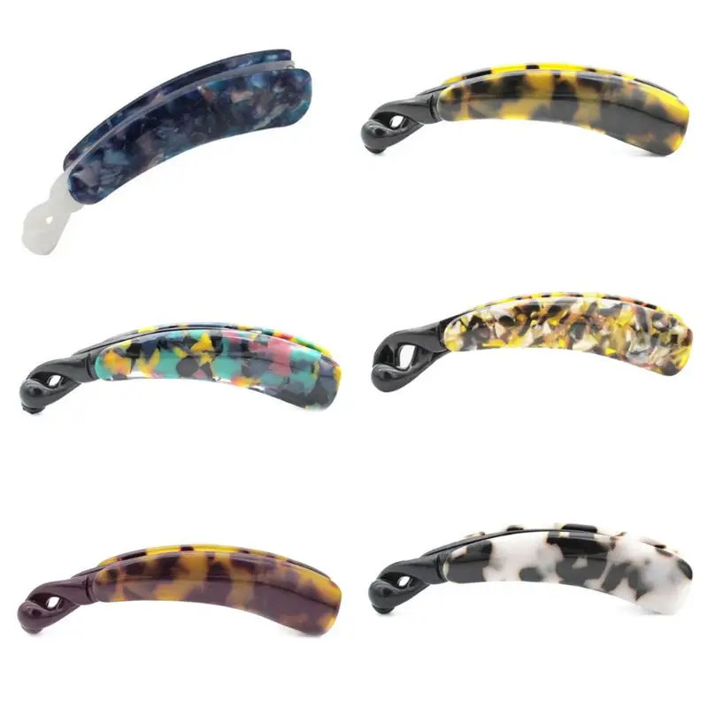 

Fashion Acetate Banana Clip Hair Accessories Ponytail Clip Large Leopard Women Lady Tiara Vertical Hairpin