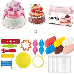 Новые мини DIY торт ко дню рождения экологически чистые глина Playdough плесень набор детские игрушки