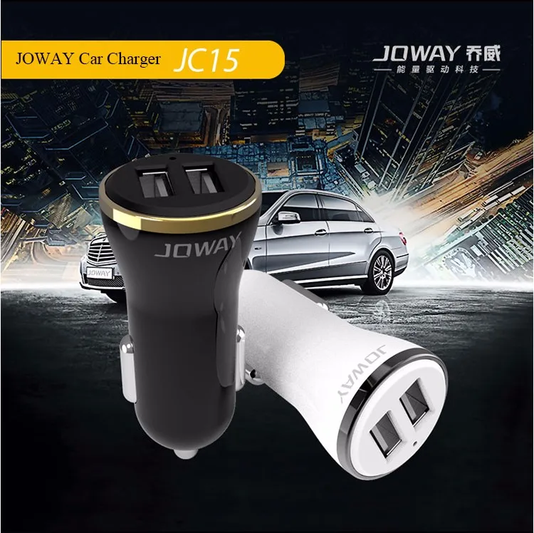 JOWAY устройство для автомобиля с двумя портами USB Зарядное устройство 2.4A быстро Зарядное устройство для iPhone 6S 6 plus SE для samsung Xiaomi мобильных телефонов Планшеты в машину с USB, туманный распылитель, Зарядное устройство