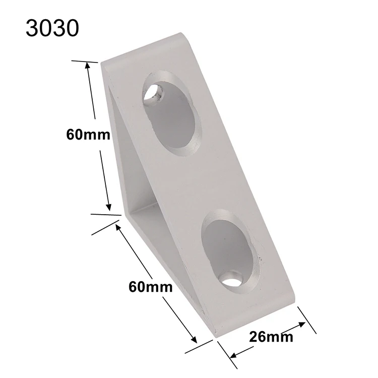 2 шт алюминиевый сплав 4 отверстия внутри экструдированный угловой кронштейн для алюминиевой экструзии с профилем 3030/4040/4545 серии