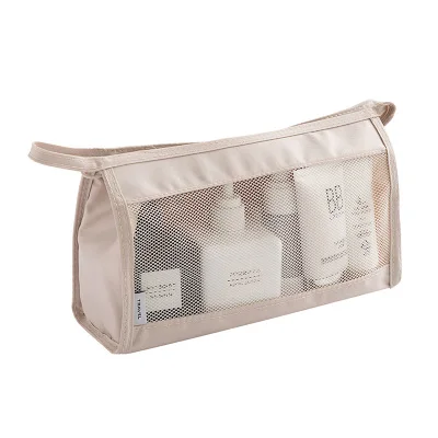 Beige Cosmetic Bag Дорожная сумка для хранения, наборы для одежды, нижнее белье, обувь для женщин, аккуратный Органайзер, сумка, чемодан, домашний шкаф, контейнер - Цвет: Beige Cosmetic Bag