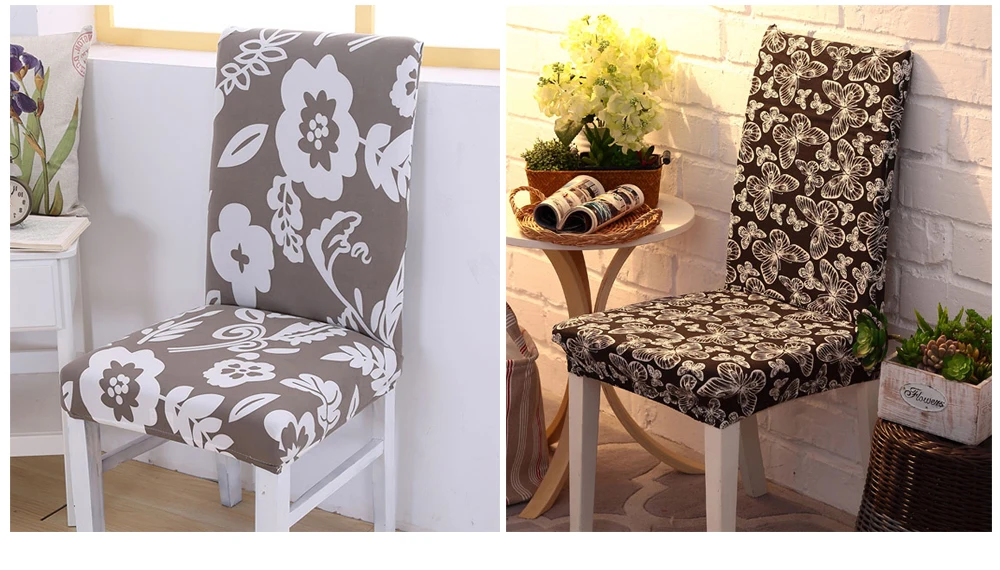 1246PCS Geometry Spandex Chair Cover Dining Washable slipcover for seat Elastic Kitchen Chair Covers Stretch Furniture Covers (11)