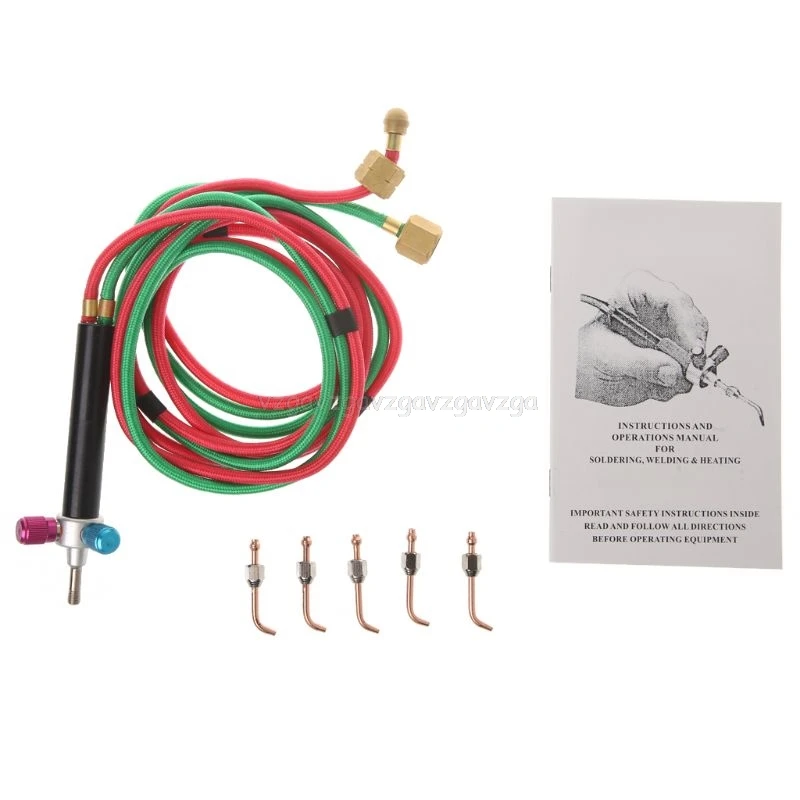 

Welder Set Gas Oxygen Welding Torch Acetylene Cutting Kit w/ 5 Nozzles For Jewelry Dental Tool N16 dropship