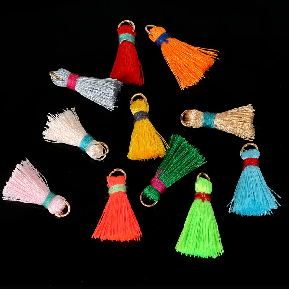 20 шт./лот, Разноцветные Шелковые мини Подвески с кисточками, аксессуары для серег/домашний текстиль/одежда/Свадебные украшения