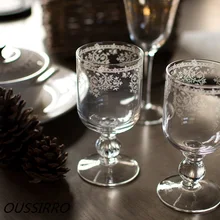 Резьба Цветок Шампань флейты серийный бессвинцовое стекло роскошный дизайн винный Коктейль стекло Кубок день рождения Weddign подарок домашний декор