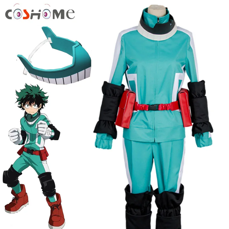 Coshome Аниме Boku No My Hero academic Izuku Midoriya костюмы для косплея Битва с маской вечеринки на