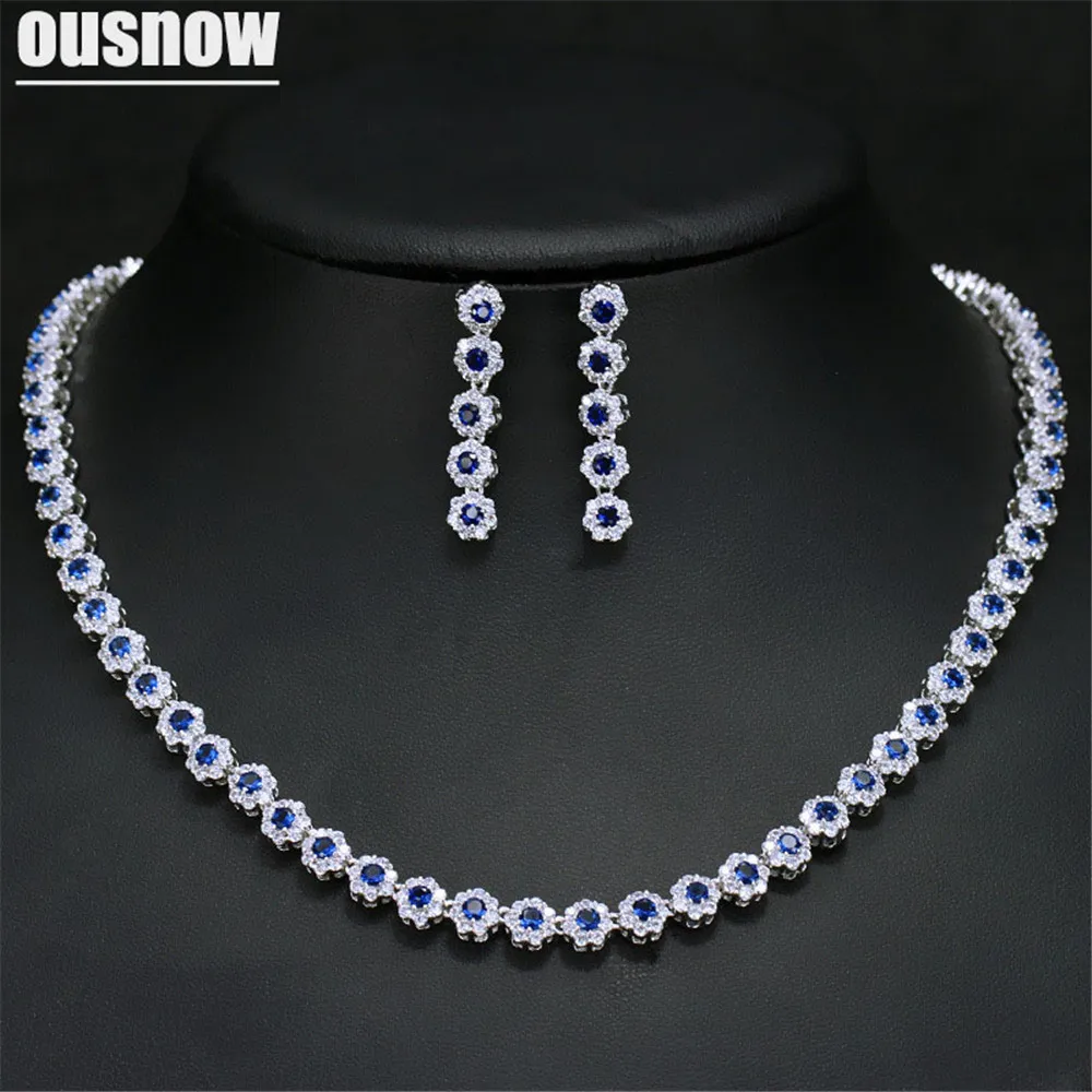 

Fashion Jewelry Circular Silver color Sets Sparkly Crystals from Austrian Pendant Necklace And Stud Earring Multicolor Sets