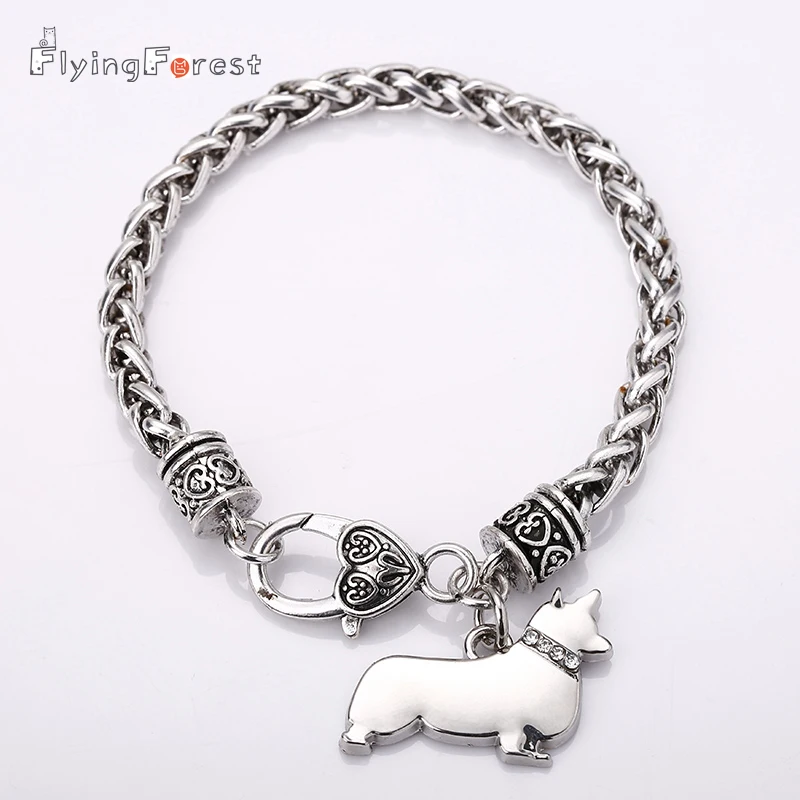 

Charm Bracelet & Bangle with Love and dog pendant Christmas SALE Authentic 100% Featured Brand 2019new 14 models 18.5cm